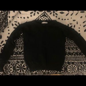 Black Argyle Loft Sweater